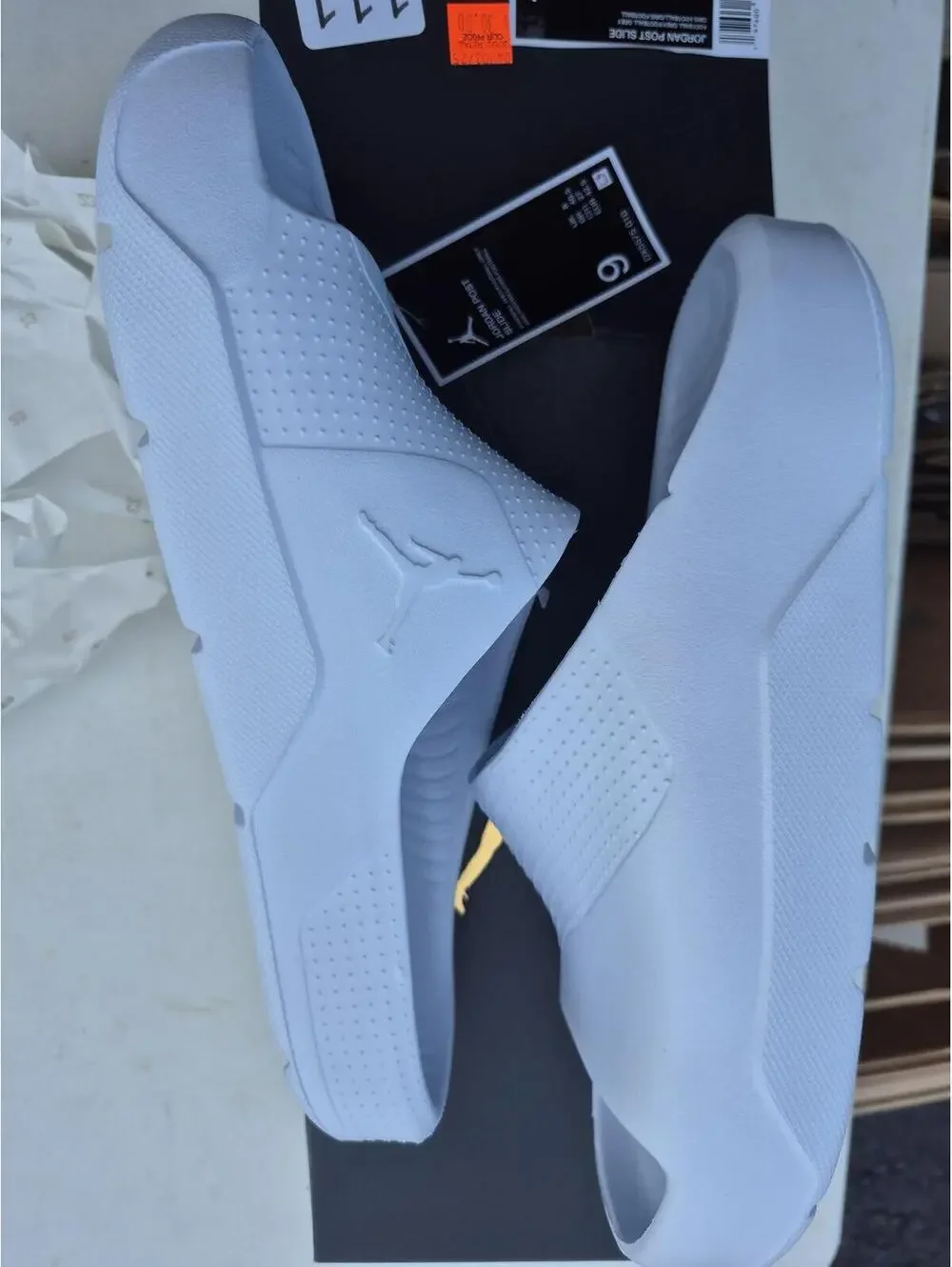 Jordan Post Slide Sandals White Size 9